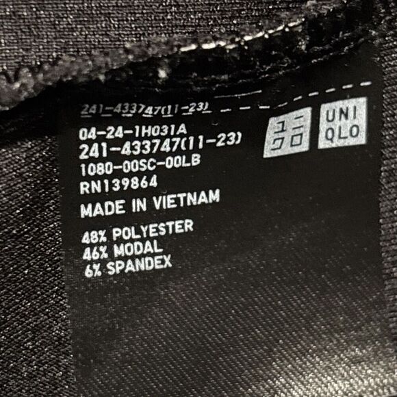 Uniqlo Women's Stretch Double Face Pullover Pleated Back Modal Black Size Medium - Picture 15 of 16